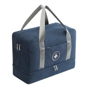 Sac de Voyage avec Compartiment Chaussures Happy Flight (Bleu Marine)